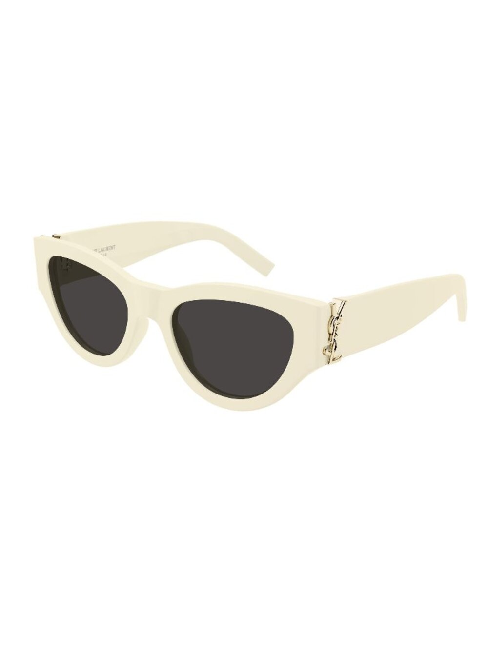New Saint Laurent Women's Sunglasses White Black Lens Acetate Frame SL M94 012